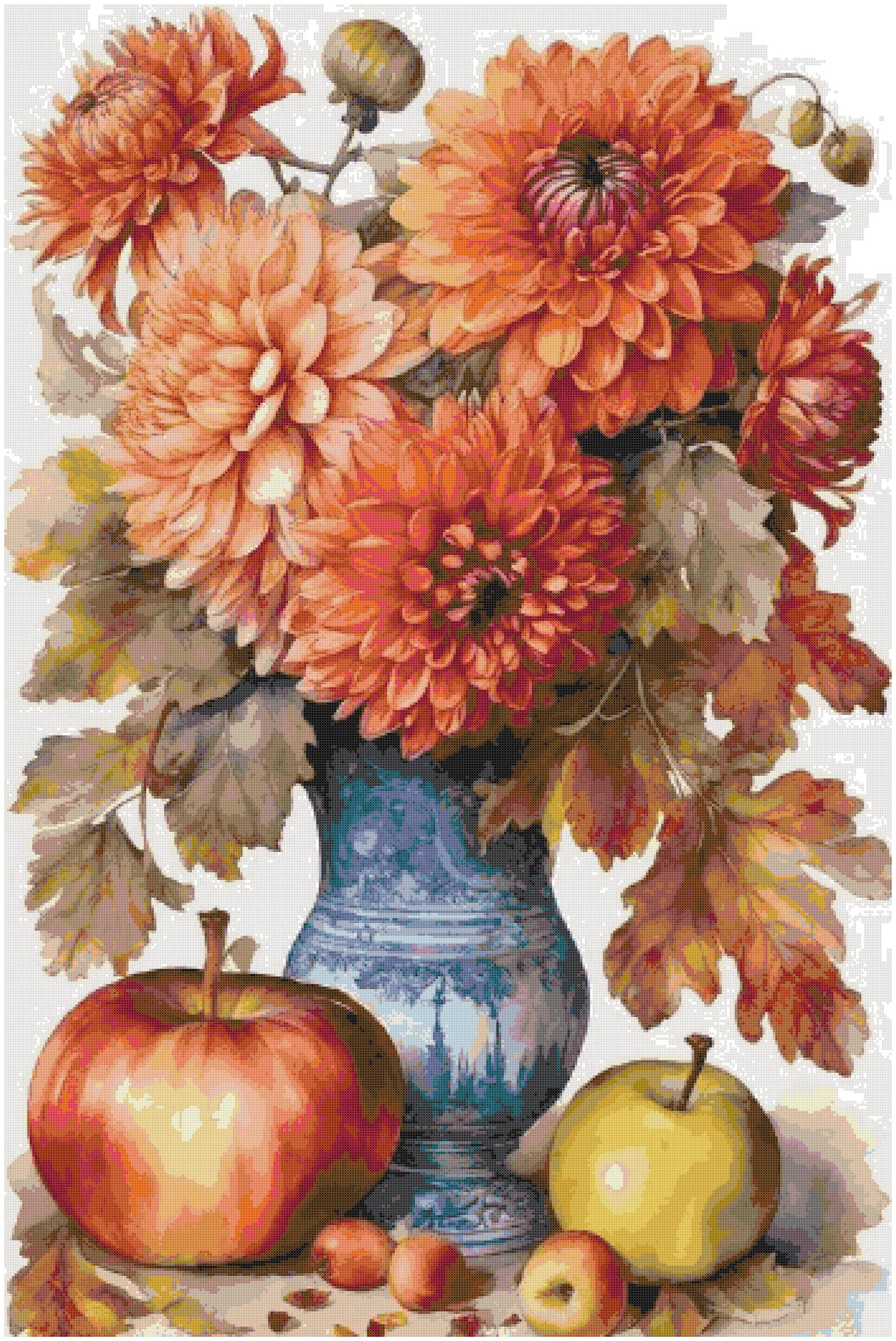 Counted Cross Stitch patterns/ Autumn Flower/ Flowers 156