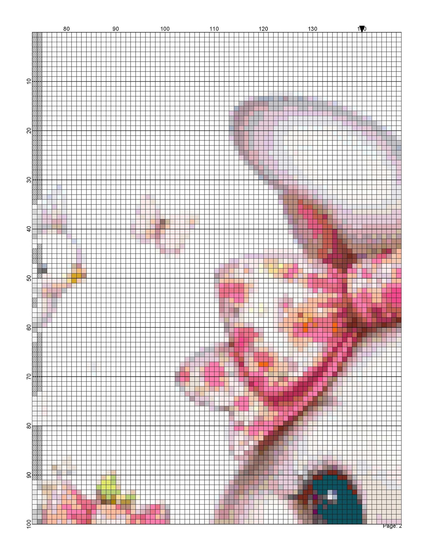 Counted Cross Stitch patterns/ Baby Bunny and Eggs/ Easter 11