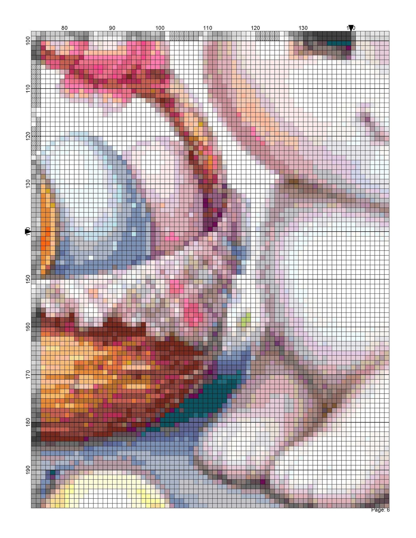 Counted Cross Stitch patterns/ Baby Bunny and Eggs/ Easter 11