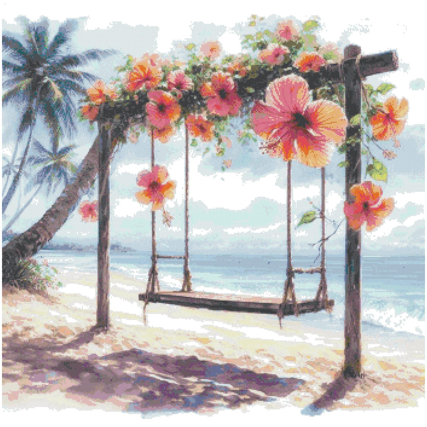 Beach Swing/ Cross Stitch Patterns/ Sweet Home 128