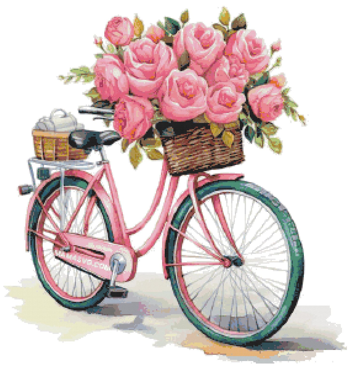 Counted Cross Stitch patterns/ Bike and Flowers 160