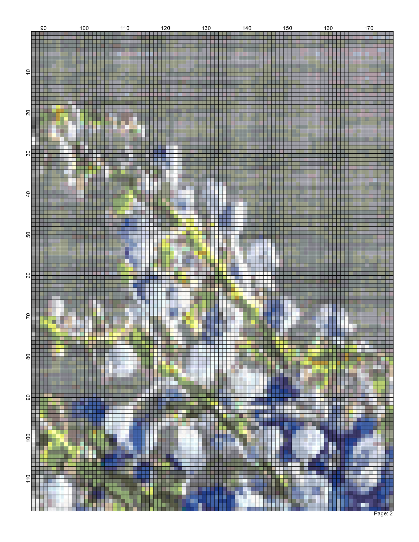 Blue and White Porcelain Vases/ Counted Cross stitch Patterns/ Flowers 145