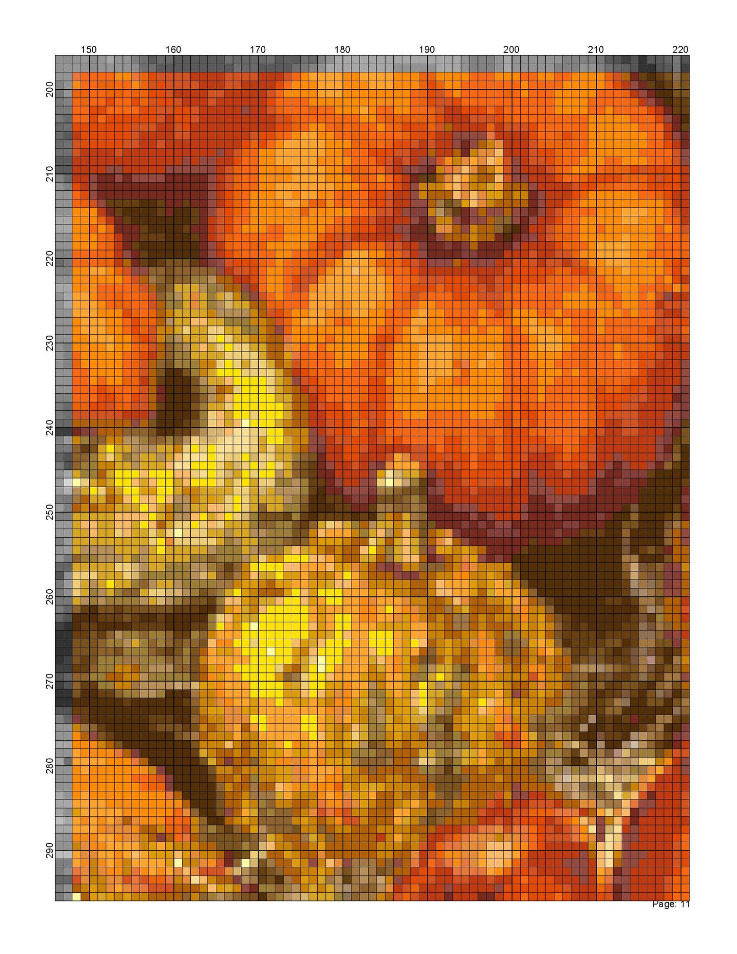 Counted Cross Stitch patterns/ Bountiful Harvest/ Flowers 154