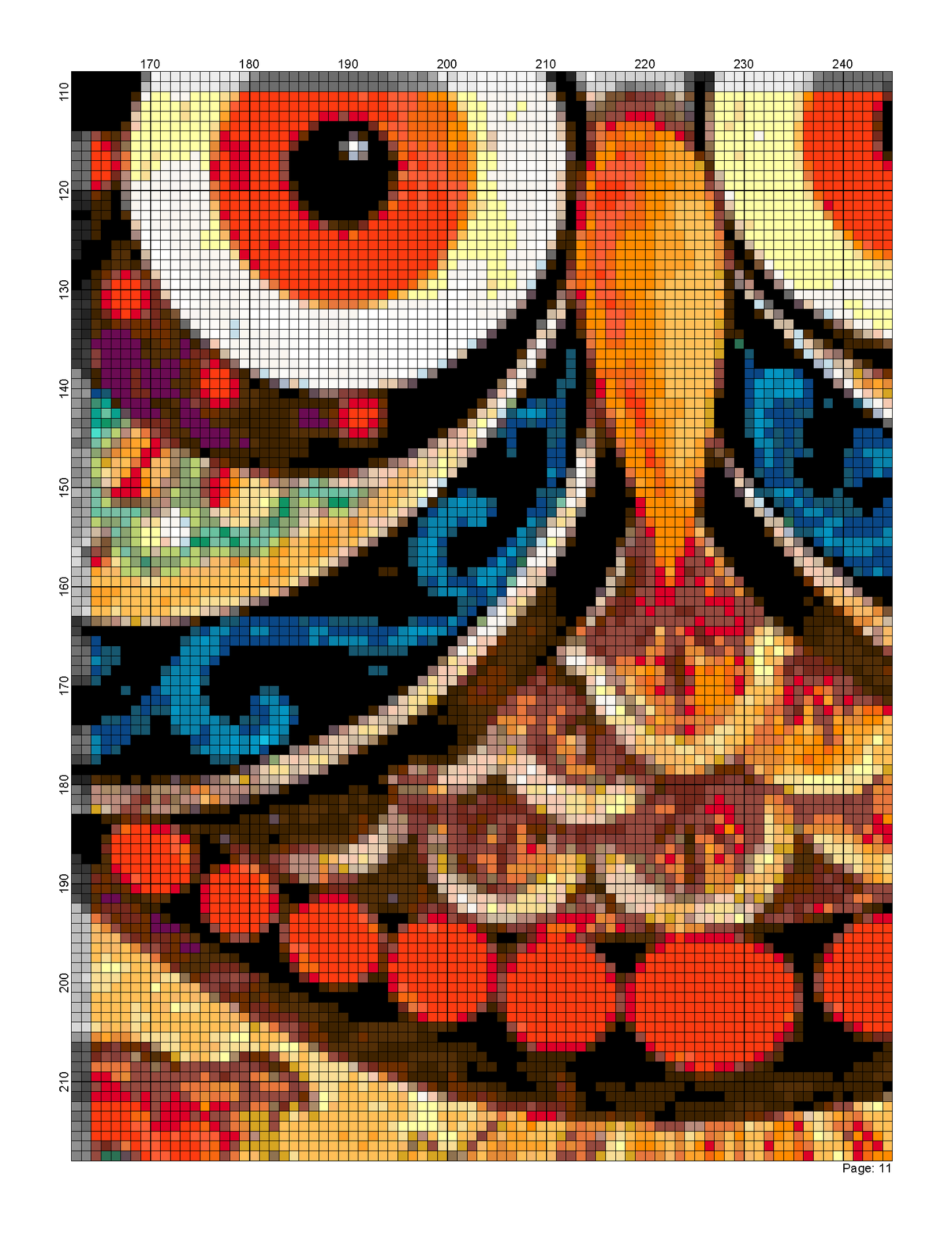 Brightly Colored Owls/ Cross Stitch Patterns PDF/ Animals 144