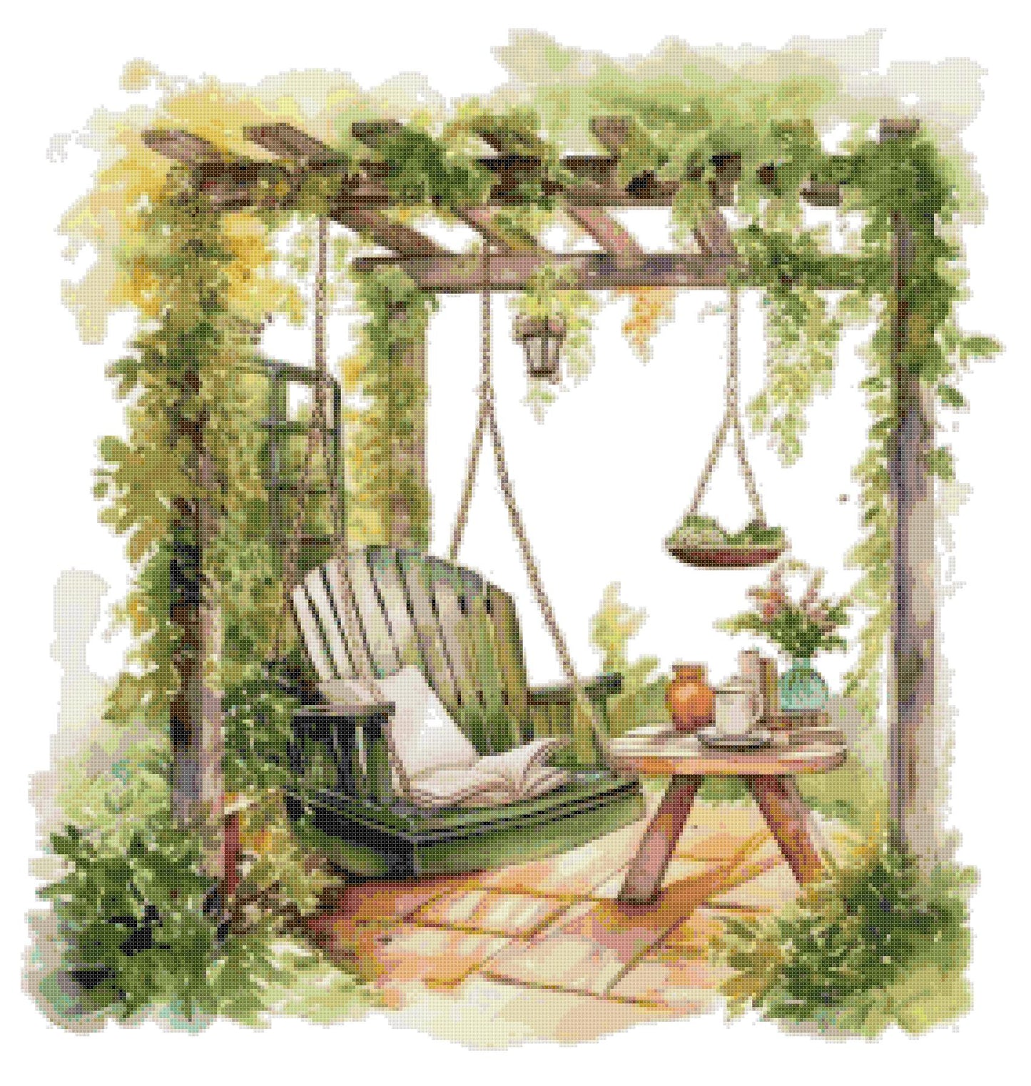 Chair Relaxing Swing/ Cross Stitch Patterns/ Sweet Home 144