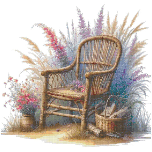 Chair in the Garden/ Cross Stitch Patterns/ Sweet Home 126