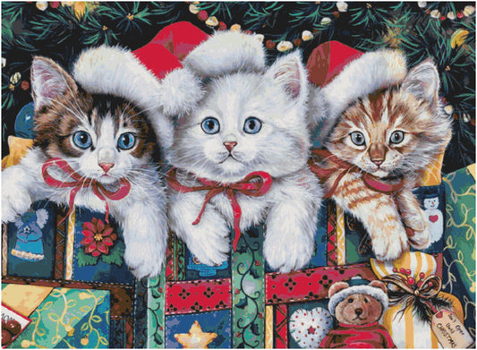 Christmas Cute Cats/ Cross Stitch Patterns PDF/Animals 115