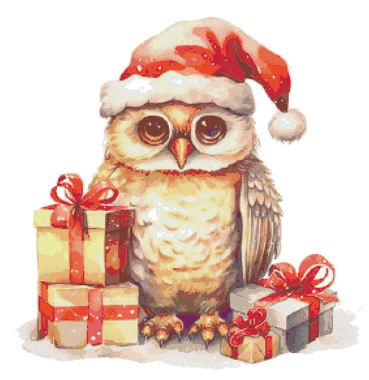 Counted Cross Stitch patterns/ Christmas Owl and Gifts/ Animals 174