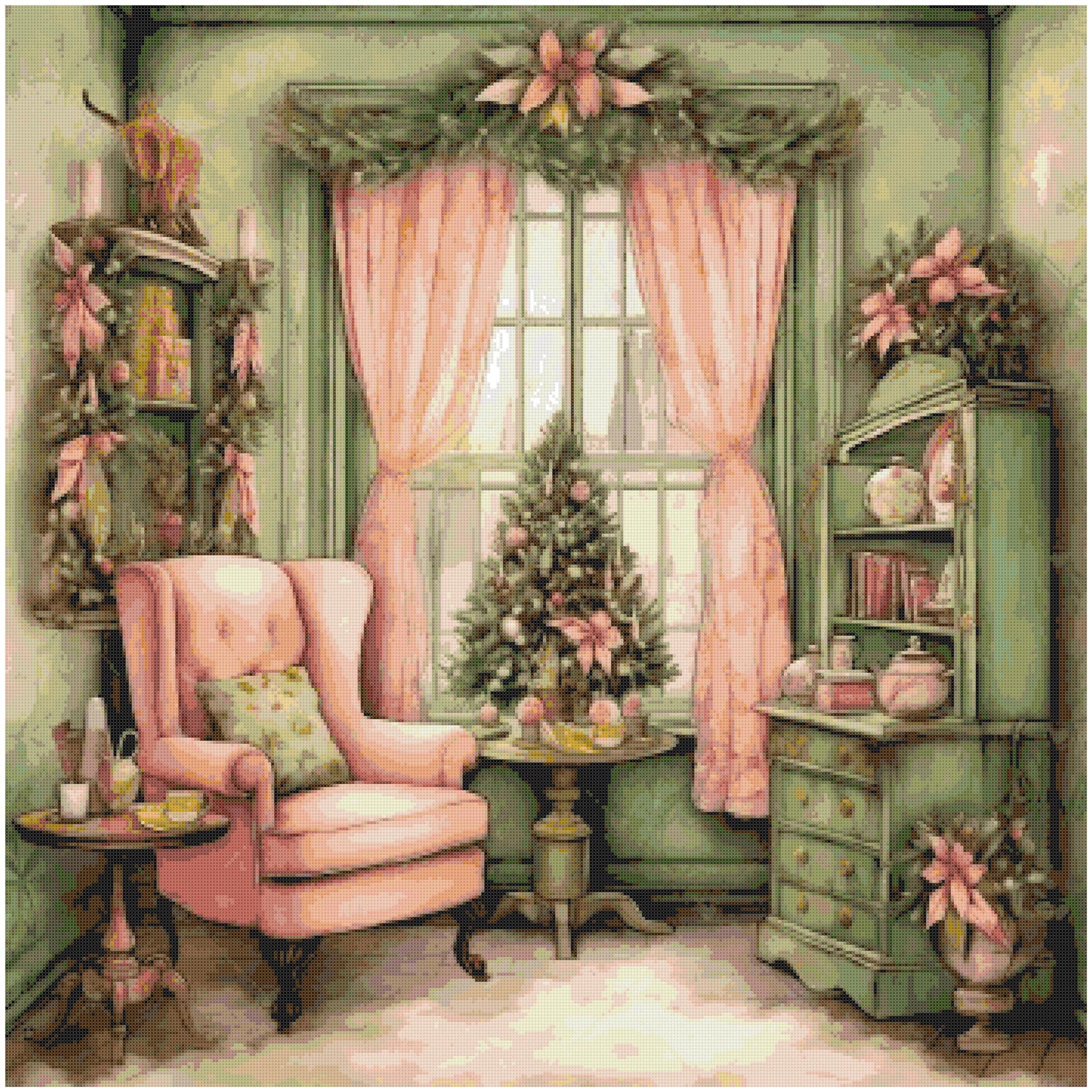 Counted Cross Stitch patterns/ Christmas Room 22