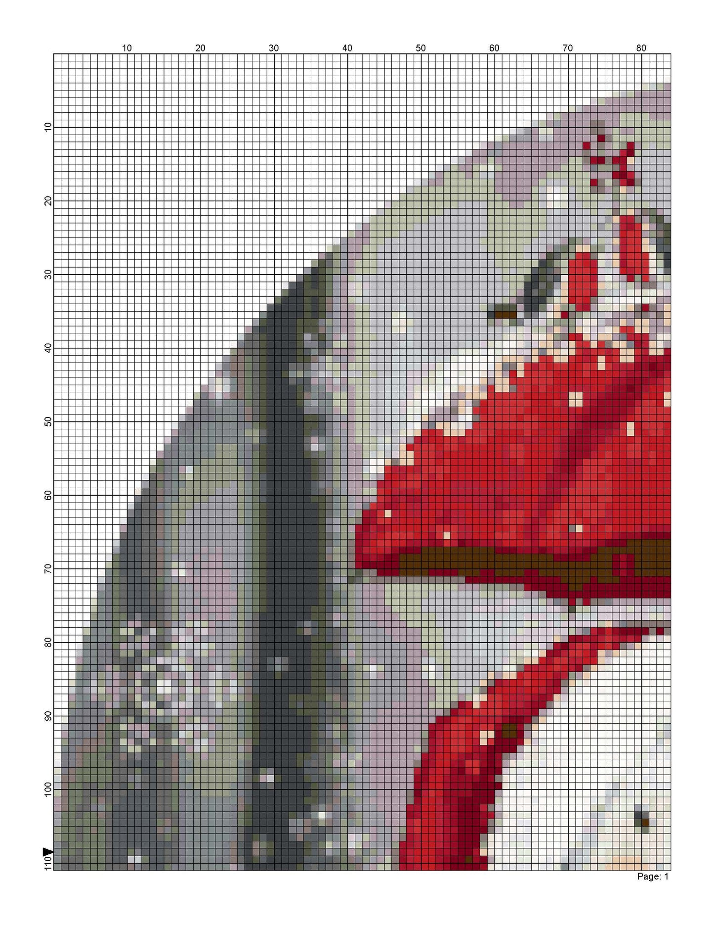 Counted Cross Stitch patterns/ Christmas Snowman and Dog/ Christmas 6