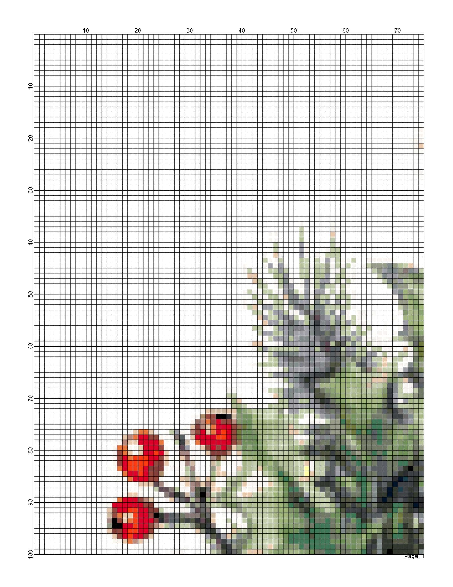 Counted Cross Stitch patterns/ Christmas Wreath/ Christmas 9