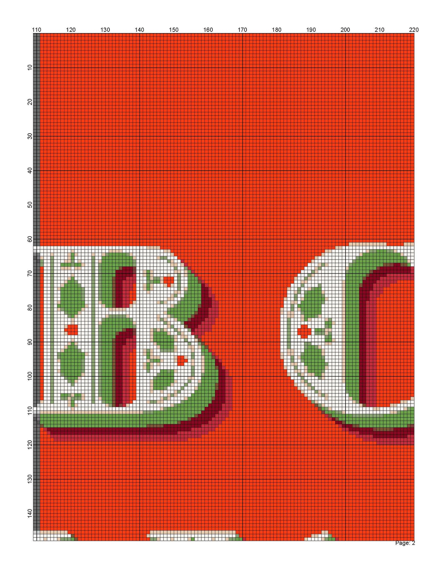 Christmas Alphabet/ Cross Stitch patterns PDF/ Cross Stitch Alphabet Patterns 19