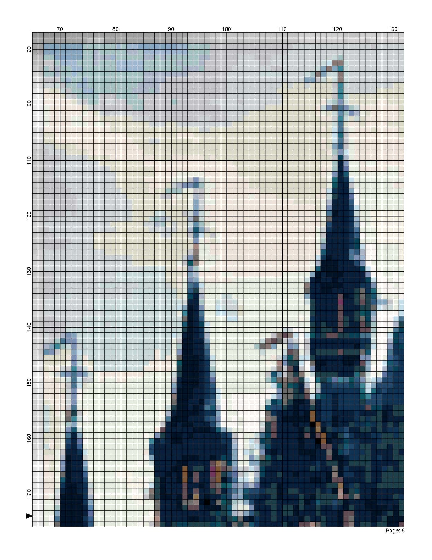 Counted Cross Stitch patterns/ Clouds full Coverage/ Dream Home 116