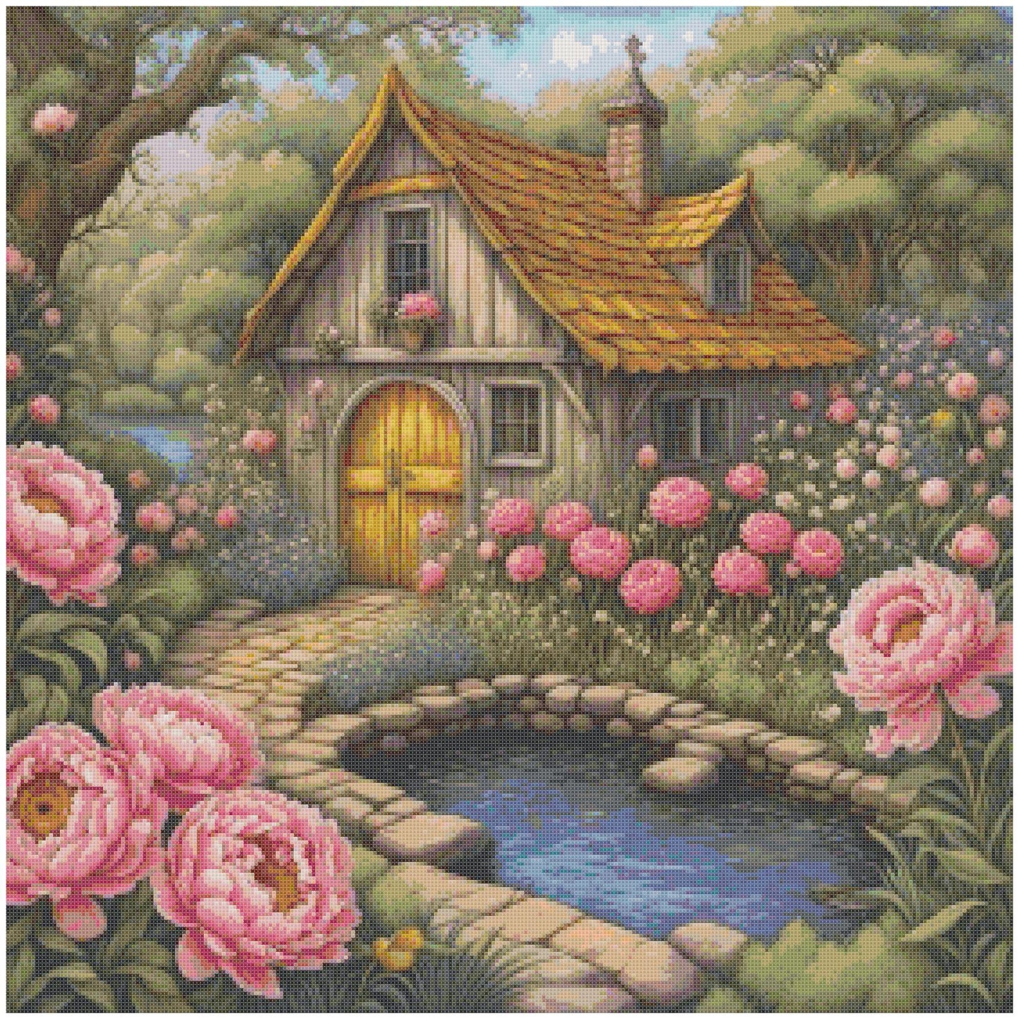 Counted Cross Stitch patterns/ Cottage By the Lake/ Dream Home 122