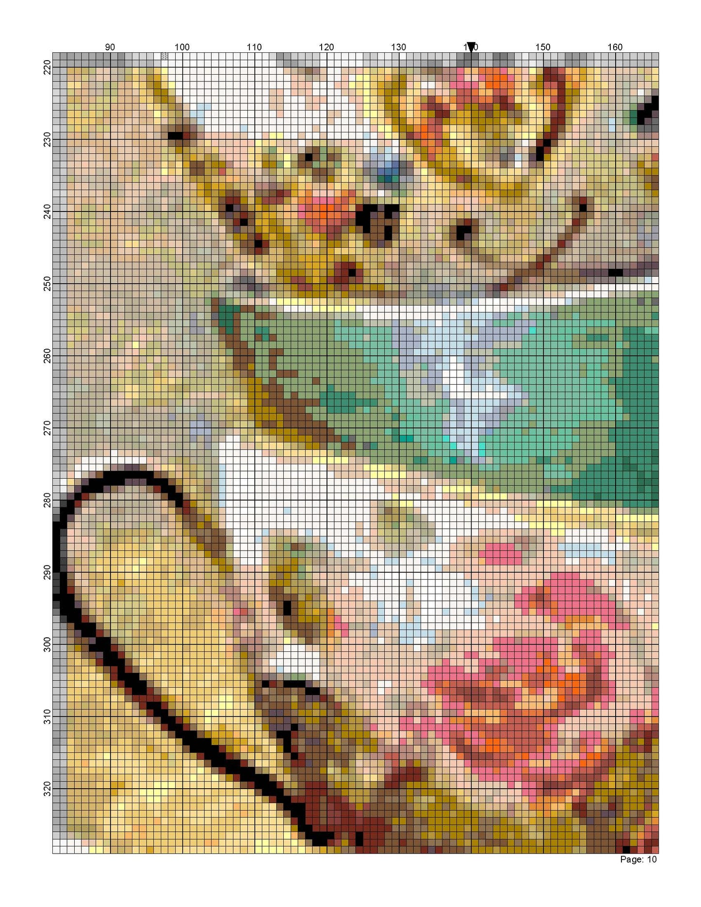 Counted Cross Stitch patterns/ Cups and Butterfly Dream Home 124