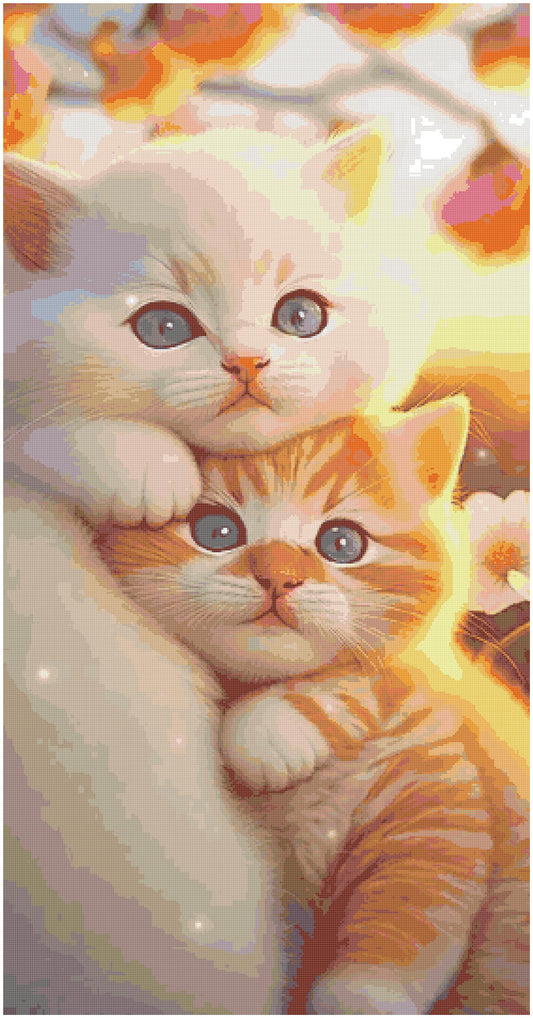 Cute Cats/ Cross Stitch patterns PDF/ Animals 156