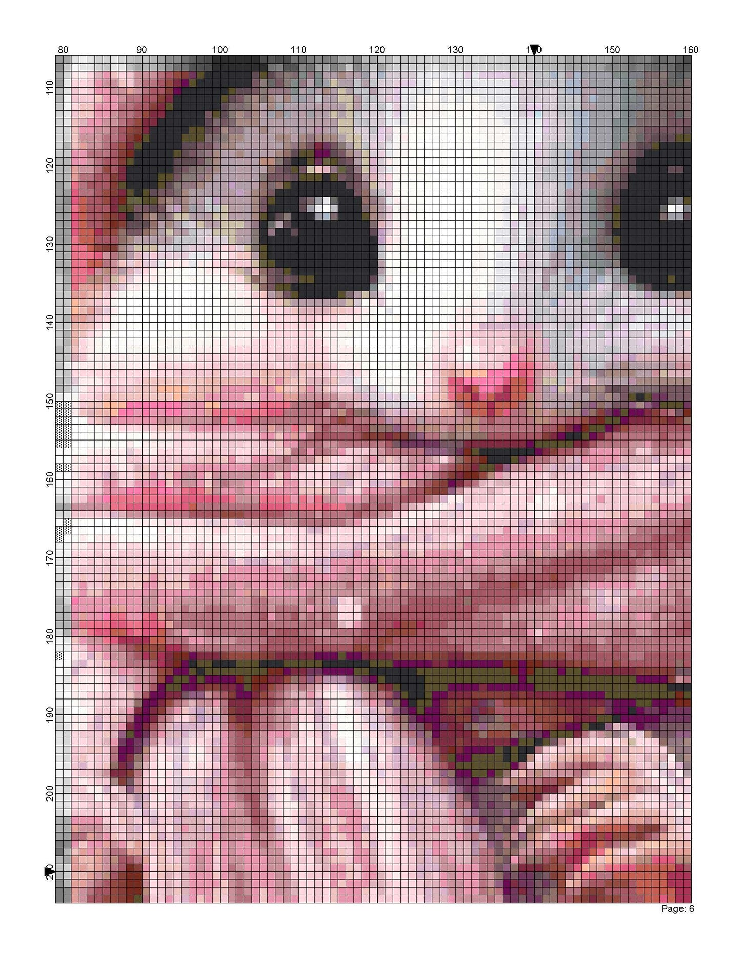 Counted Cross Stitch patterns/ Cute Pink Rat/ Animals 182