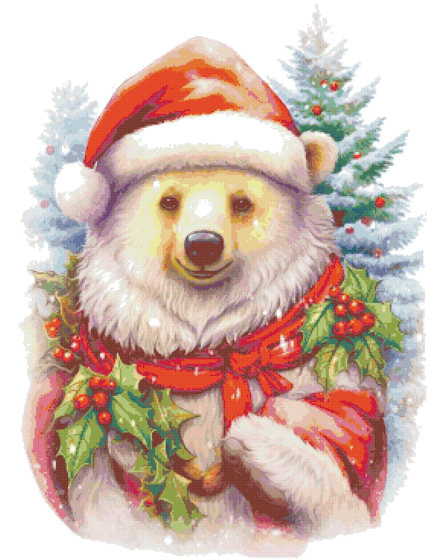 Polar Bears enjoy Christmas/ Cross Stitch Patterns/ Christmas 24