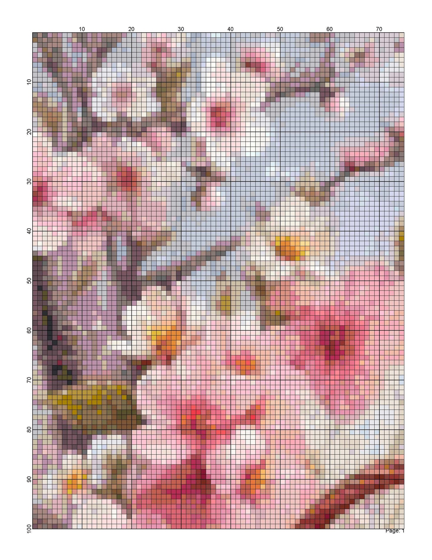 Counted Cross Stitch patterns/ Eggs and Flowers/ Easter 17