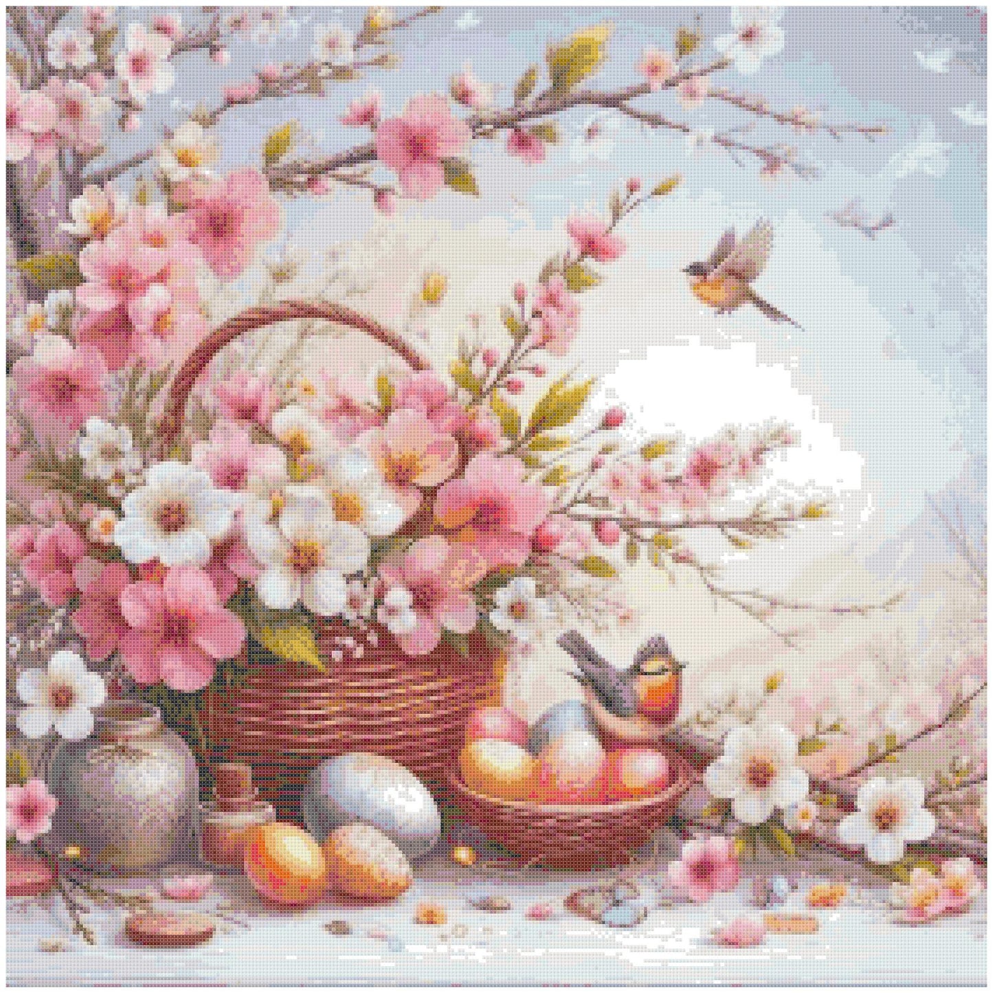 Counted Cross Stitch patterns/ Eggs and Flowers/ Easter 17