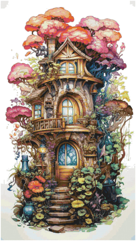 Fairytale house, gnome house/ Cross Stitch Patterns/ Dream Home 149