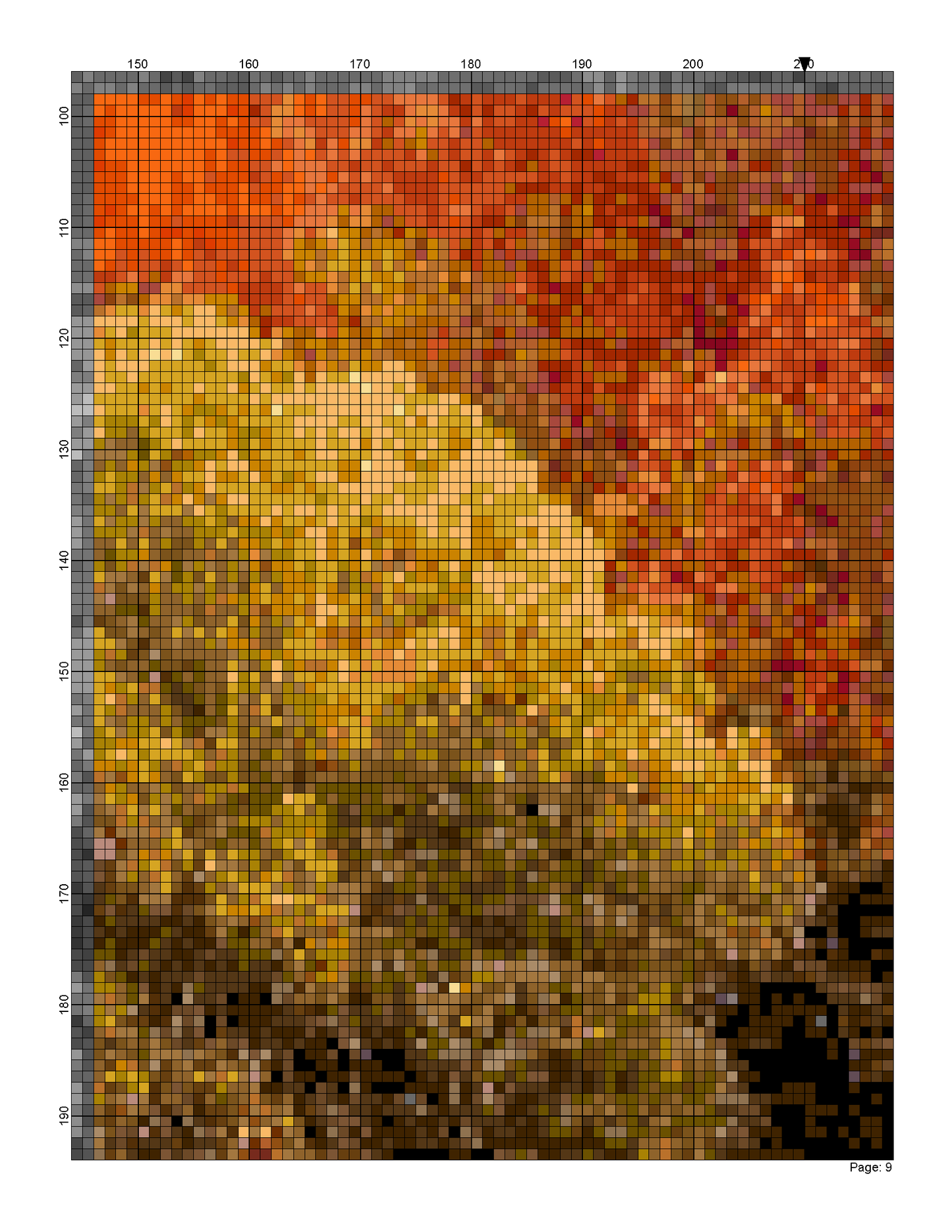 Fall Autumn Landscape/ Counted Cross stitch Patterns/ Nature 140