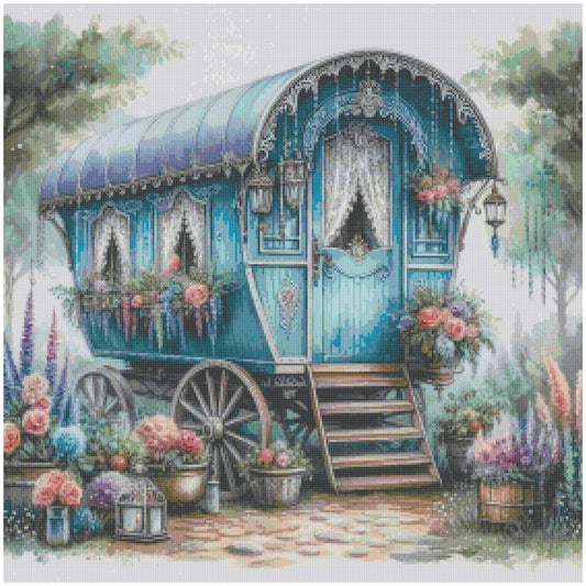 Counted Cross Stitch patterns/ Floral Garden Caravan/ Dream Home 125