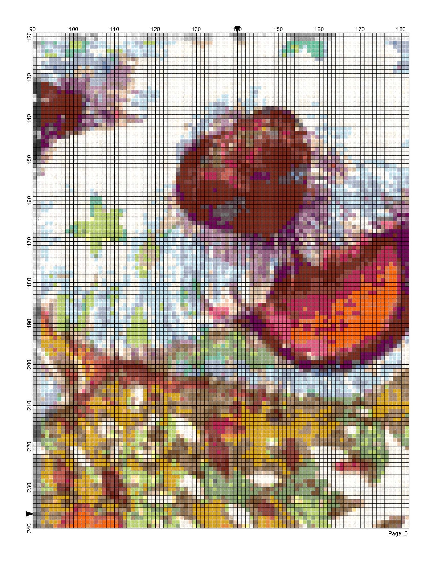 Counted Cross Stitch patterns/ Flowers Dog/ Animals 178