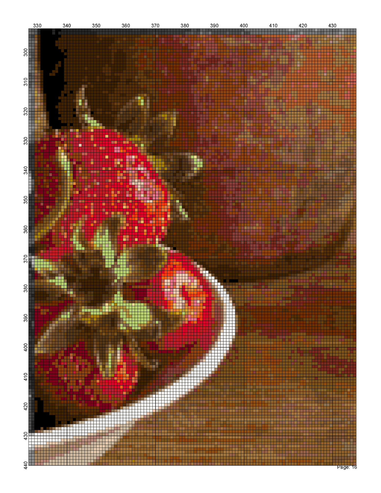 Flowers and Strawberry/ Cross Stitch Patterns PDF/Flowers 143