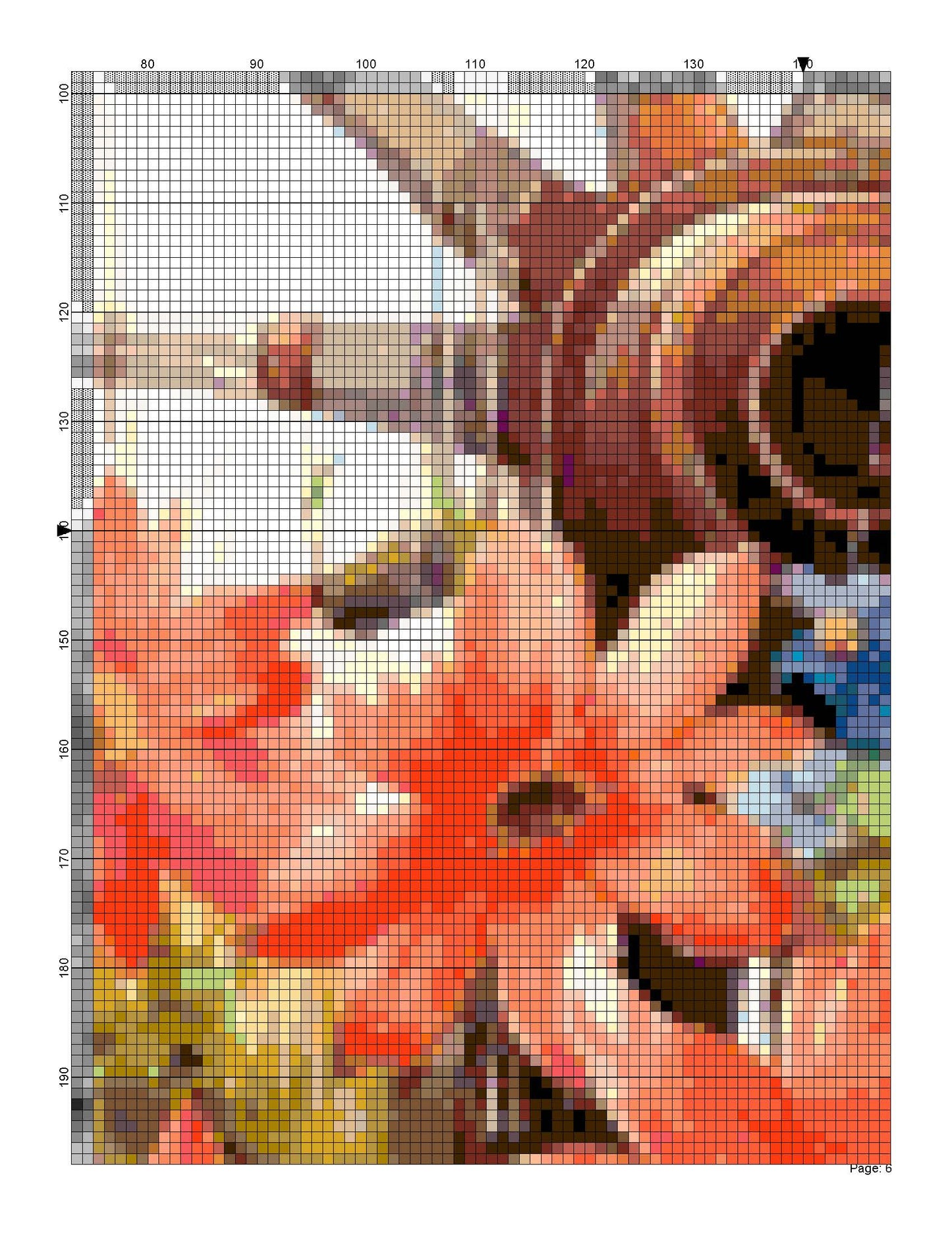 Counted Cross Stitch patterns/ Flowers and Wheel/ Flowers 174