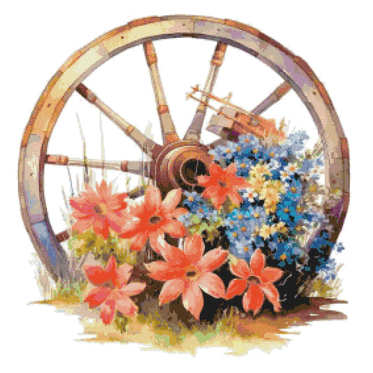 Counted Cross Stitch patterns/ Flowers and Wheel/ Flowers 174