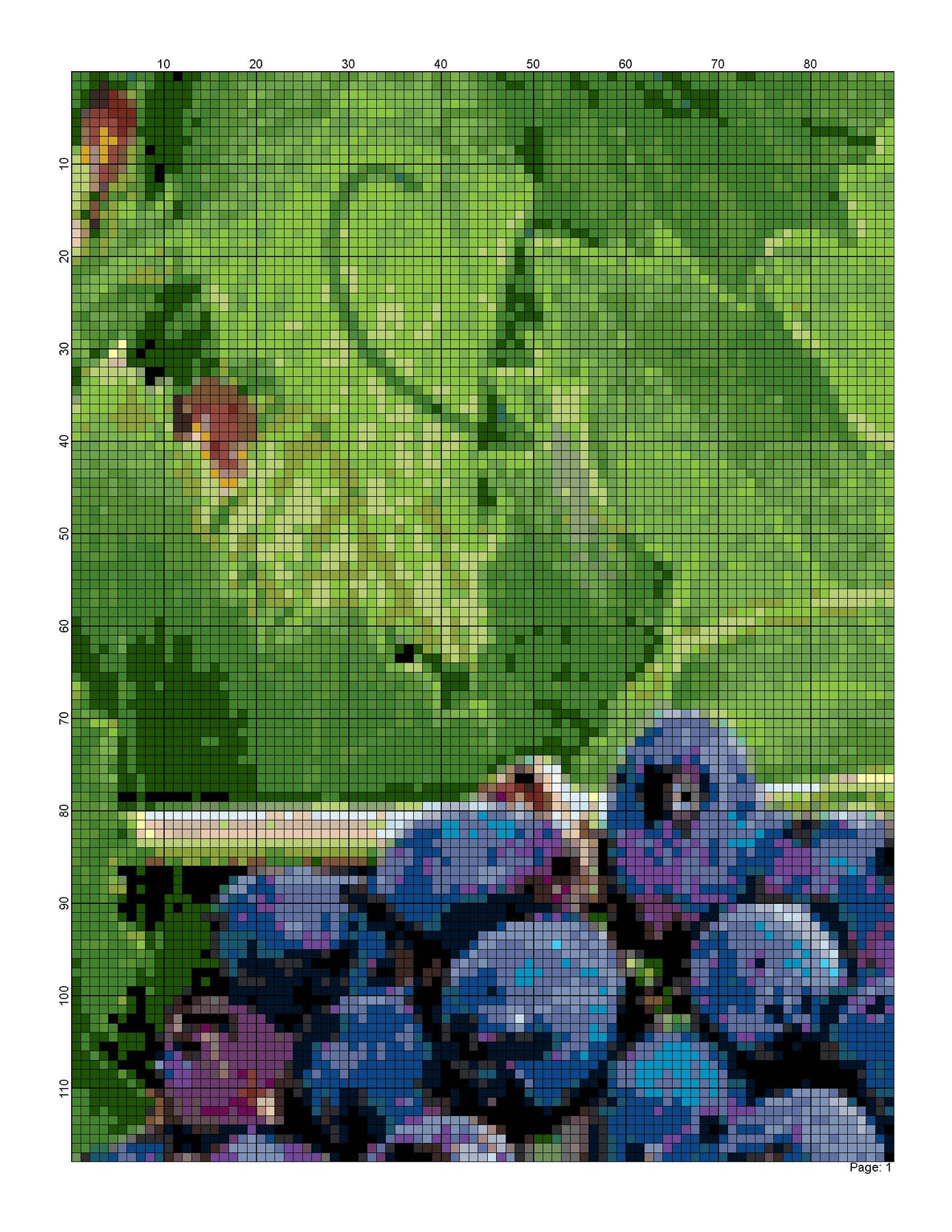 Girl and Grapes/ Counted Cross stitch Patterns/ Nature 141