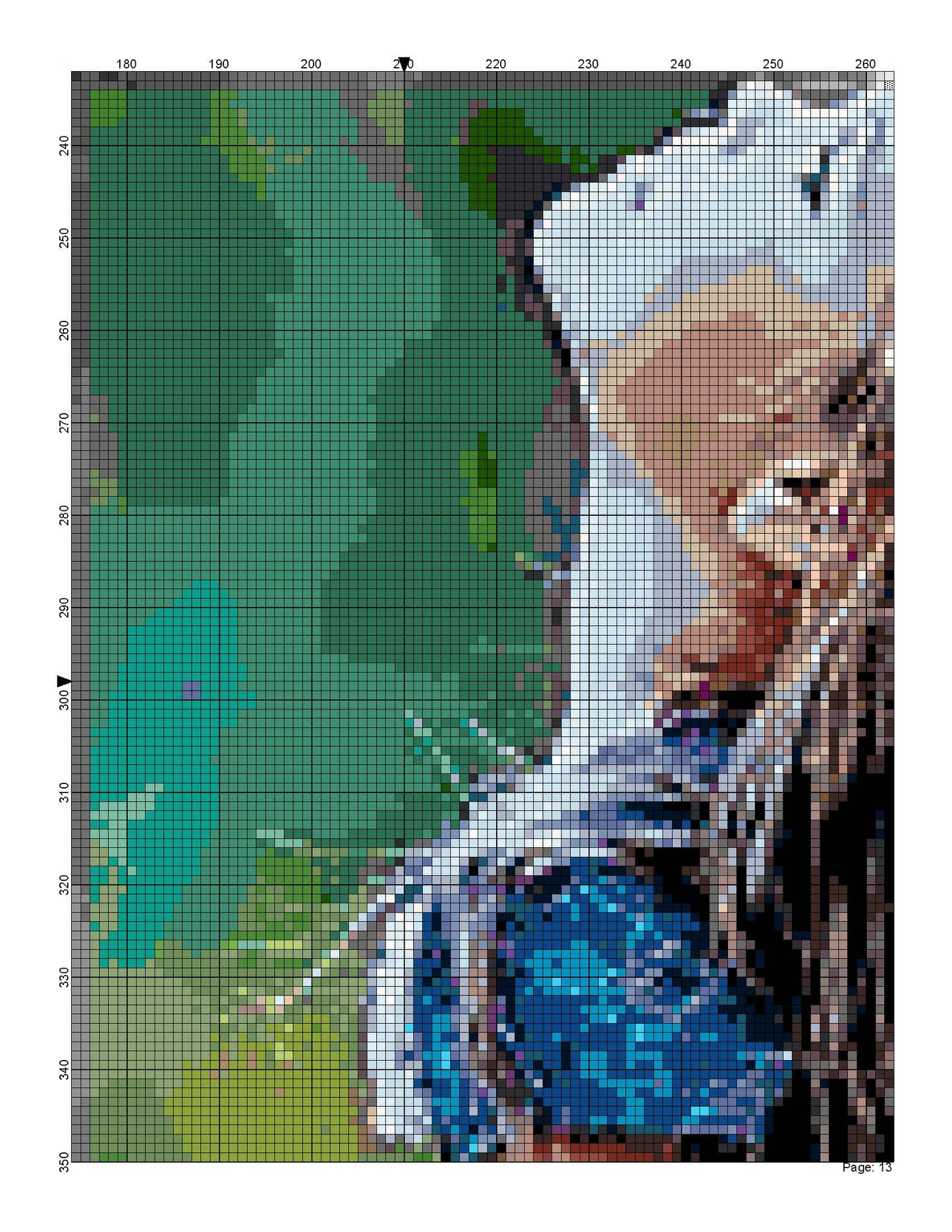 Girl and Grapes/ Counted Cross stitch Patterns/ Nature 141