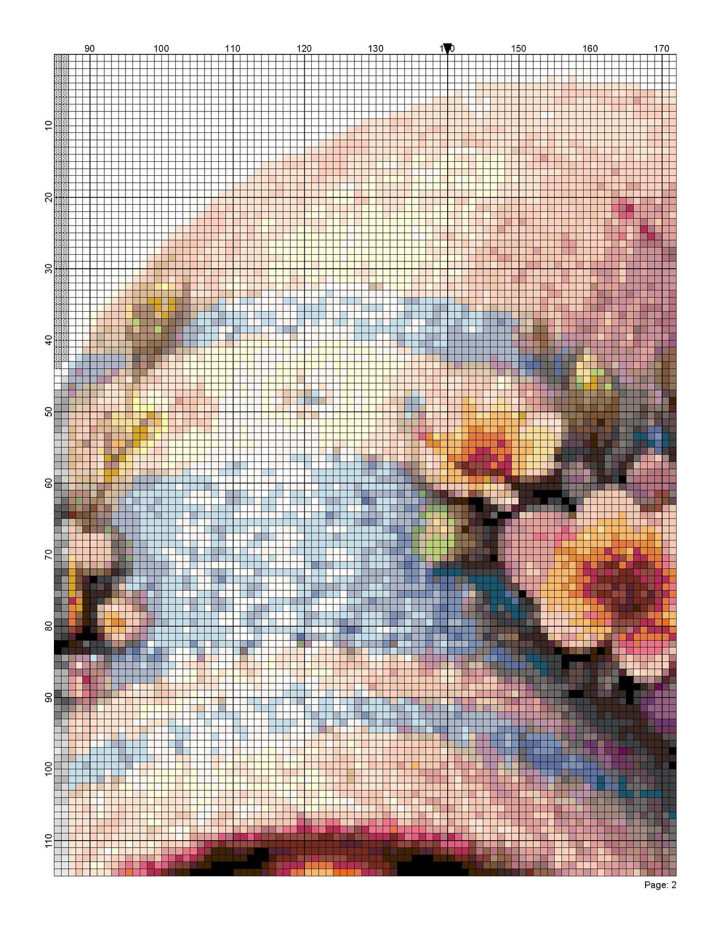 Counted Cross Stitch patterns/ Gnome and Eggs Basket/ Easter 13