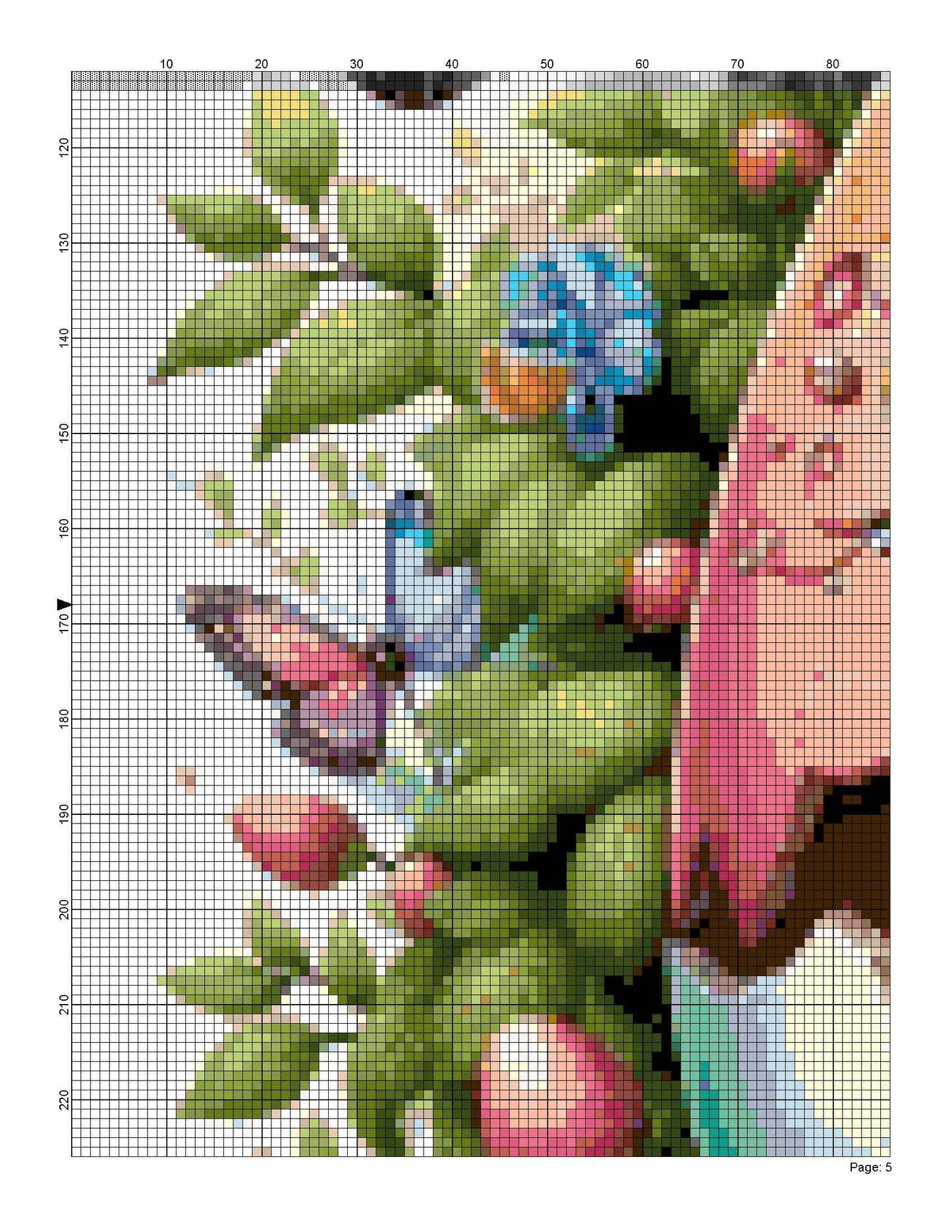 Counted Cross Stitch patterns/ Gnome and Eggs Easter 15