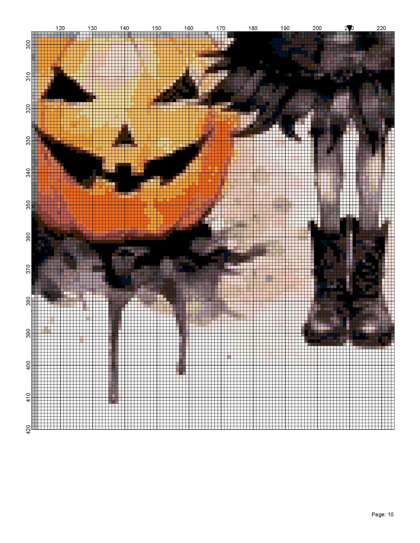 Counted Cross Stitch patterns/ Halloween-Pumpkin-Skeleton 45