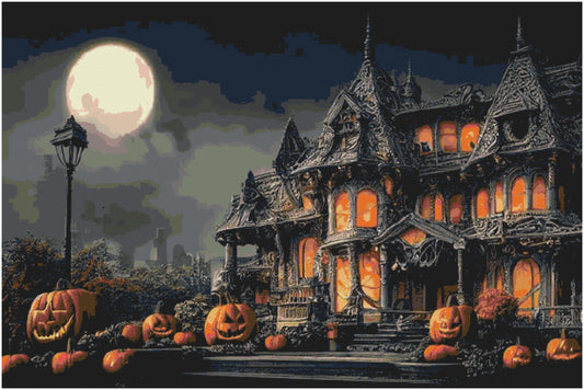 Counted Cross Stitch patterns/ Halloween Haunted House/ Halloween 41