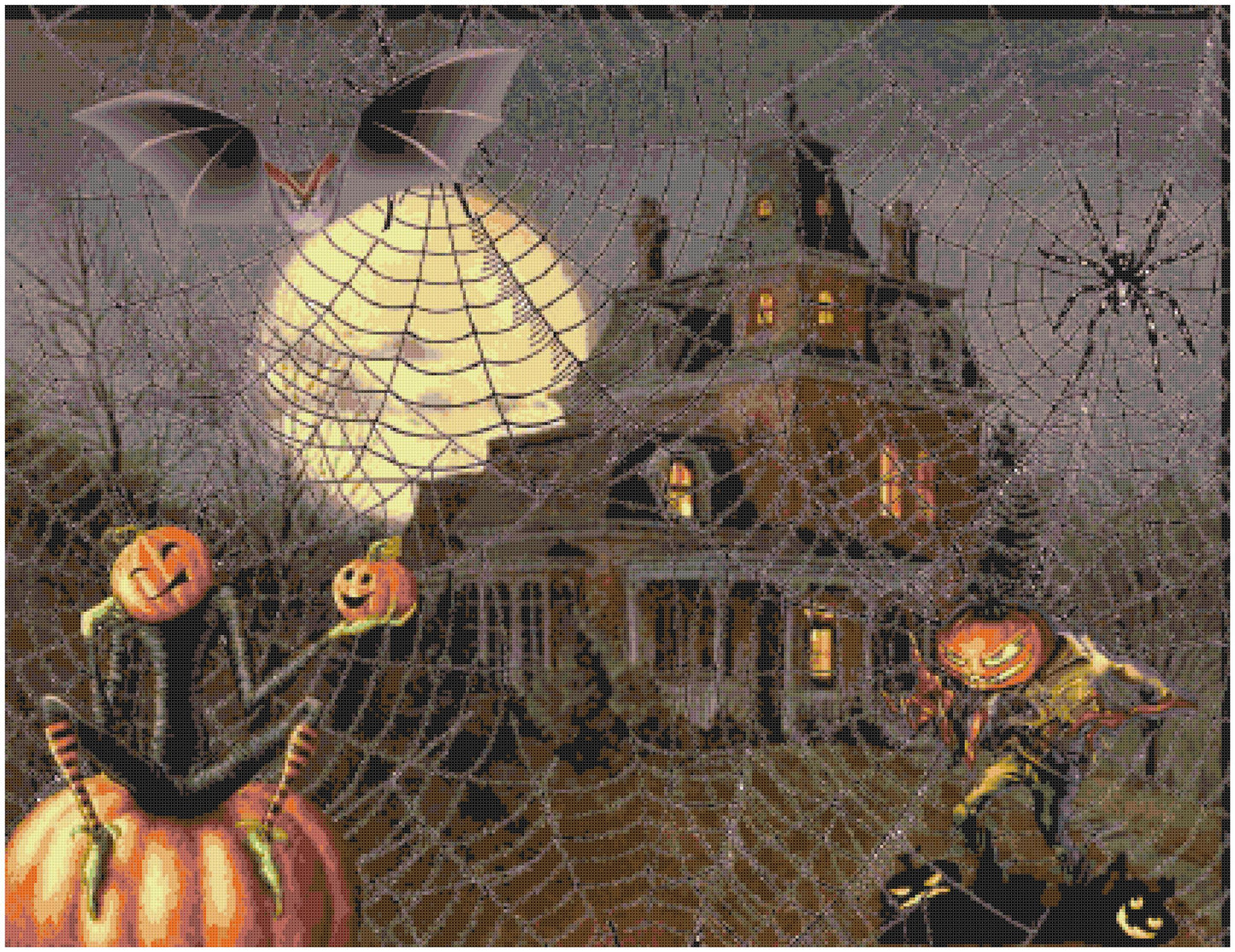 Counted Cross Stitch patterns/ Halloween Haunted House/ Halloween 42