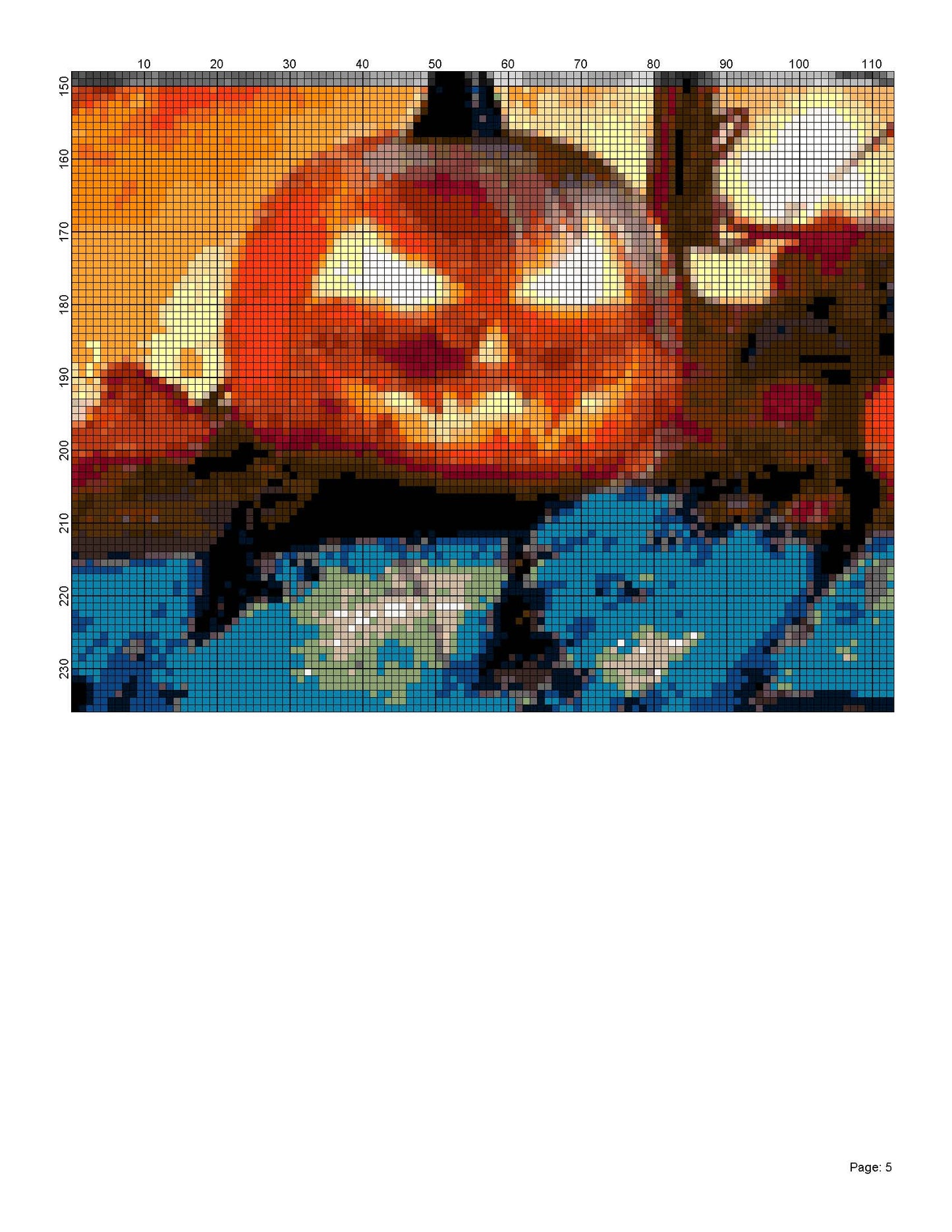 Counted Cross Stitch patterns/ Pumpkin Witch Hat/ Halloween 40