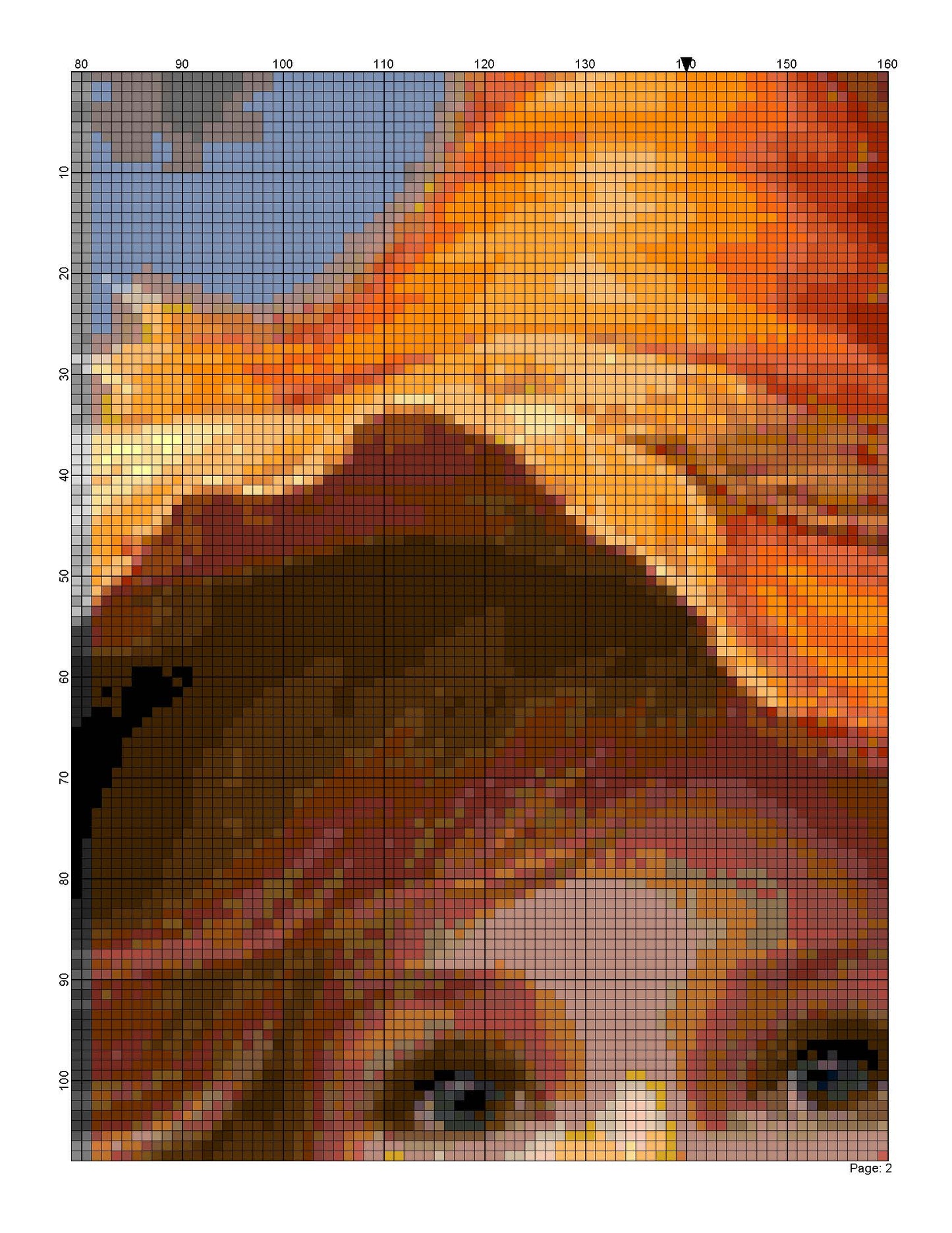 Counted Cross Stitch patterns/ Halloween Beautiful Girl and Pumpkins/ Halloween 53