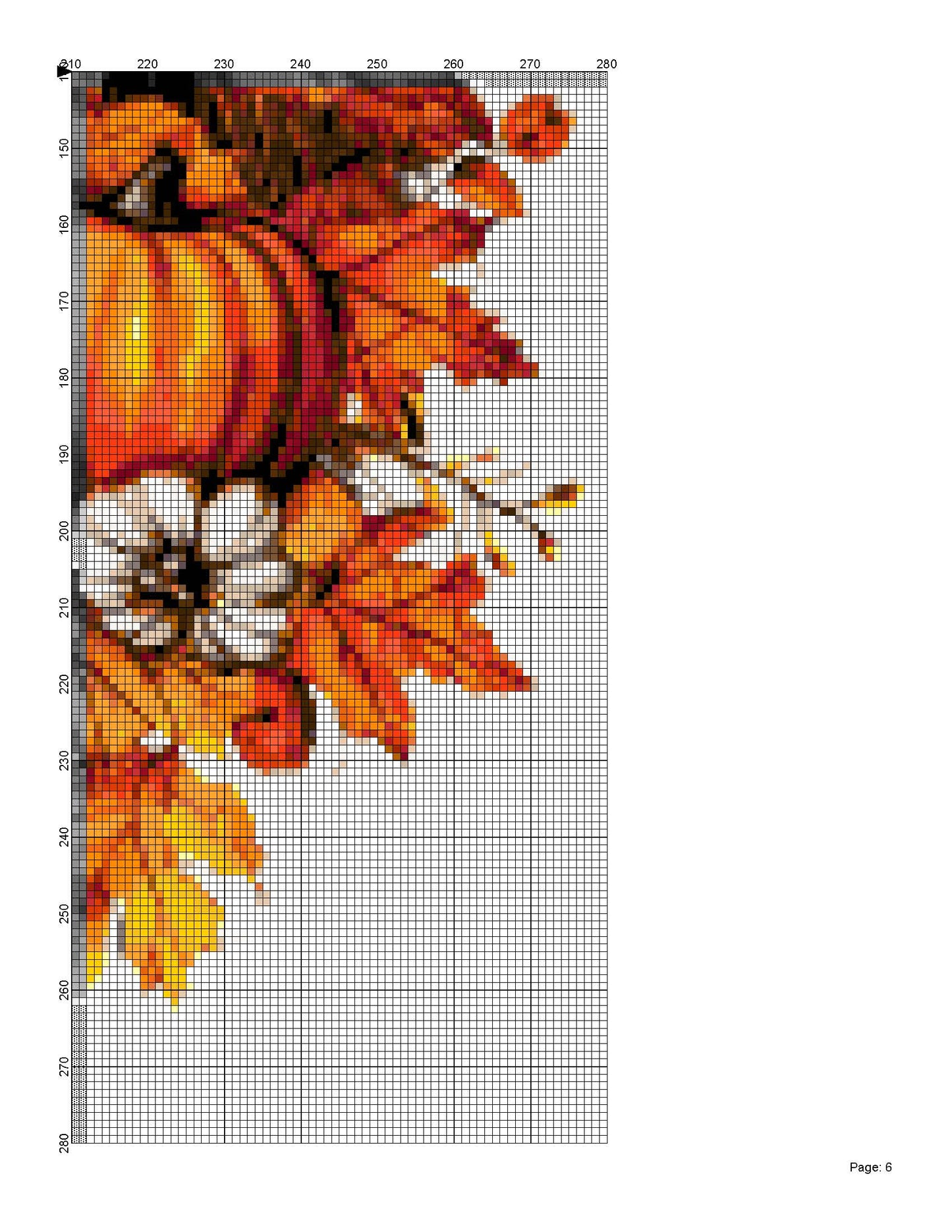 Counted Cross Stitch patterns/ Halloween Pumpkin Wreath 48