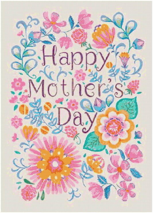 Counted Cross Stitch patterns/ Happy Mother's Day/ Mother's Day 4