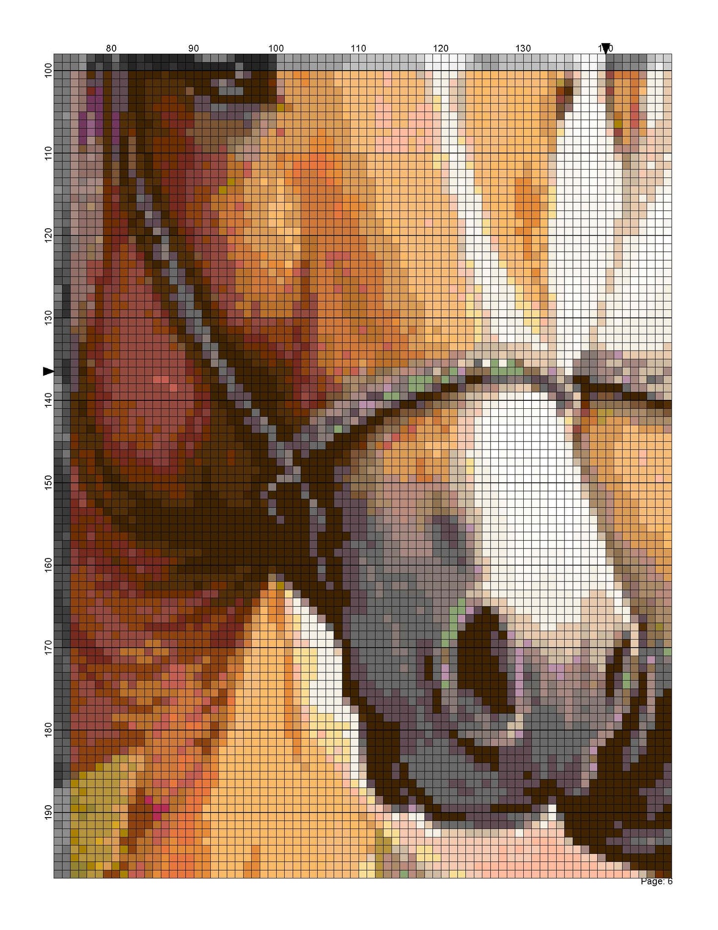 Counted Cross Stitch patterns/ Horses Couple and Flowers/ Valentine's day 31