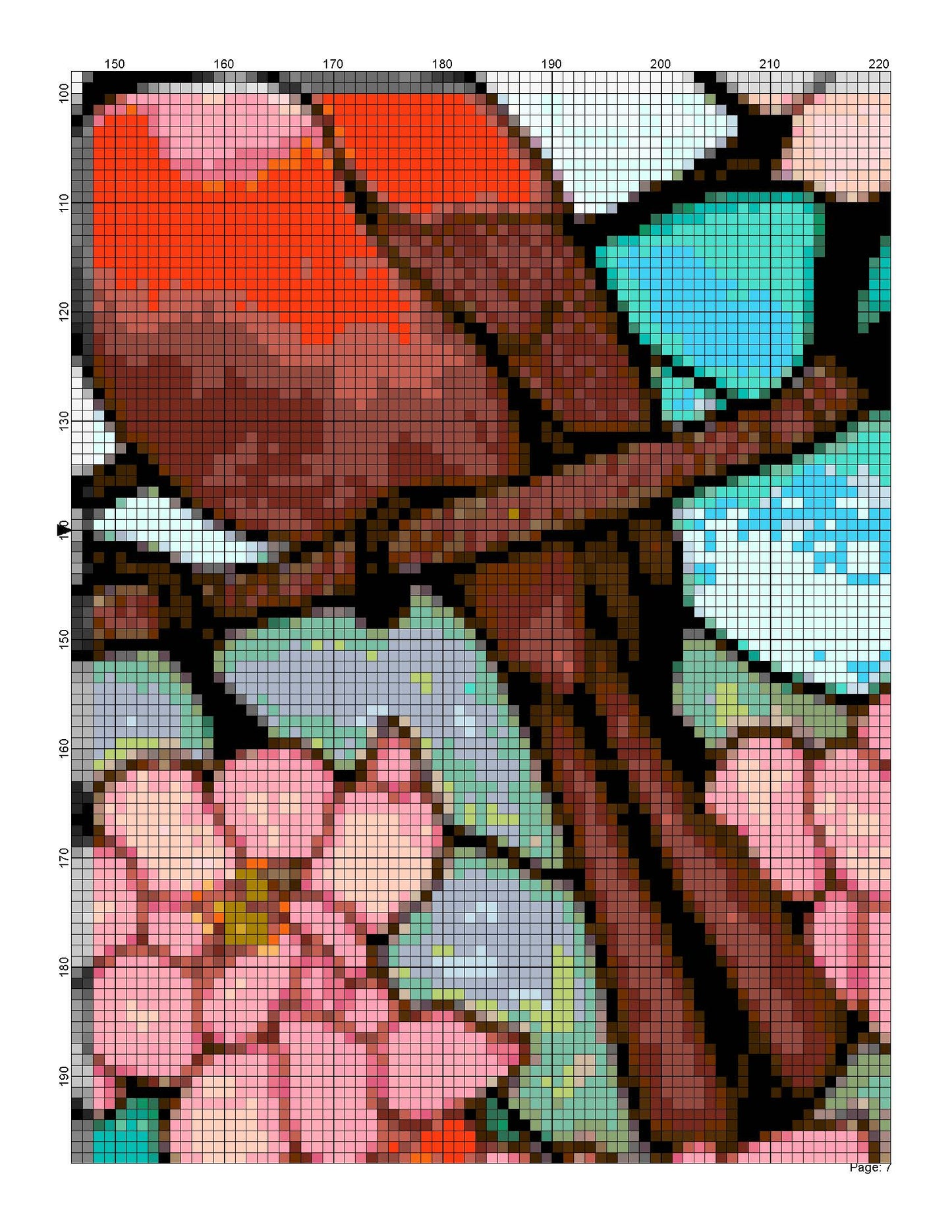 Counted Cross Stitch patterns/ Love Cardinal Birds/ Animals 168