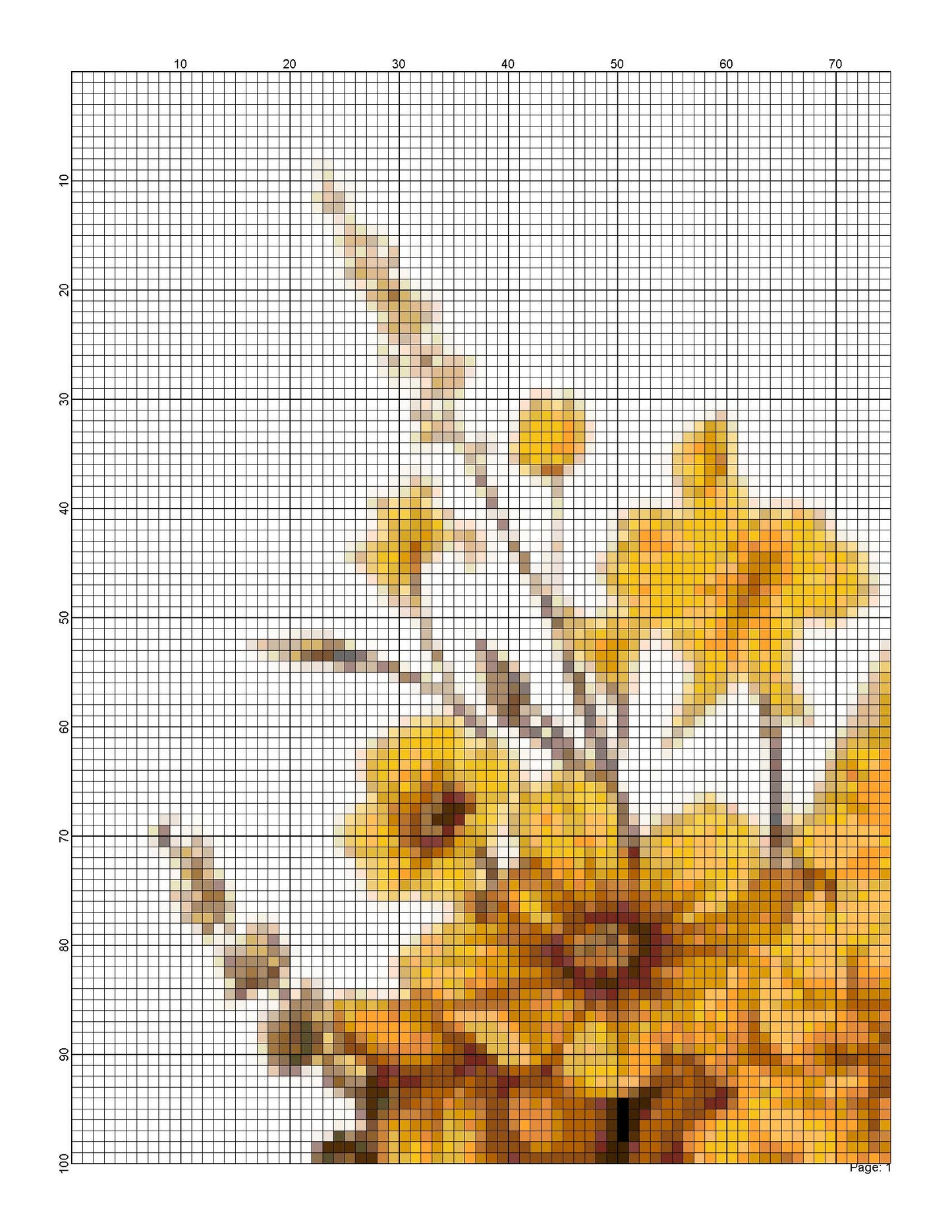 Counted Cross Stitch patterns/ Magic of Sunflowers/ Flowers 172