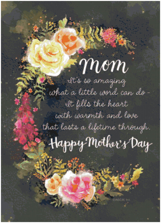 Counted Cross Stitch patterns/ Mother's Poem/ Mother's Day 3