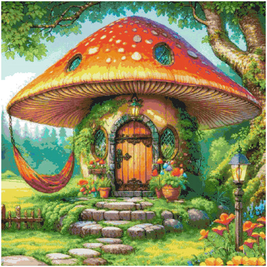 Counted Cross Stitch patterns/ Mushroom Home/ Dream Home 118