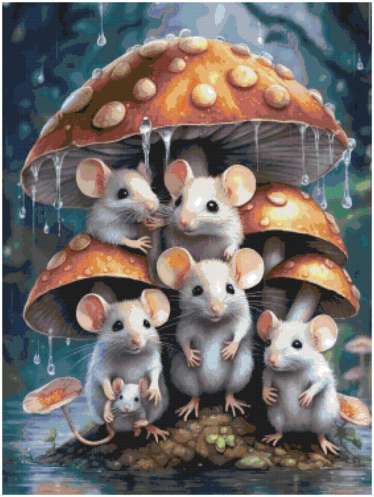 Counted Cross Stitch patterns/ Mushroom Rains and Rats/ Animals 185