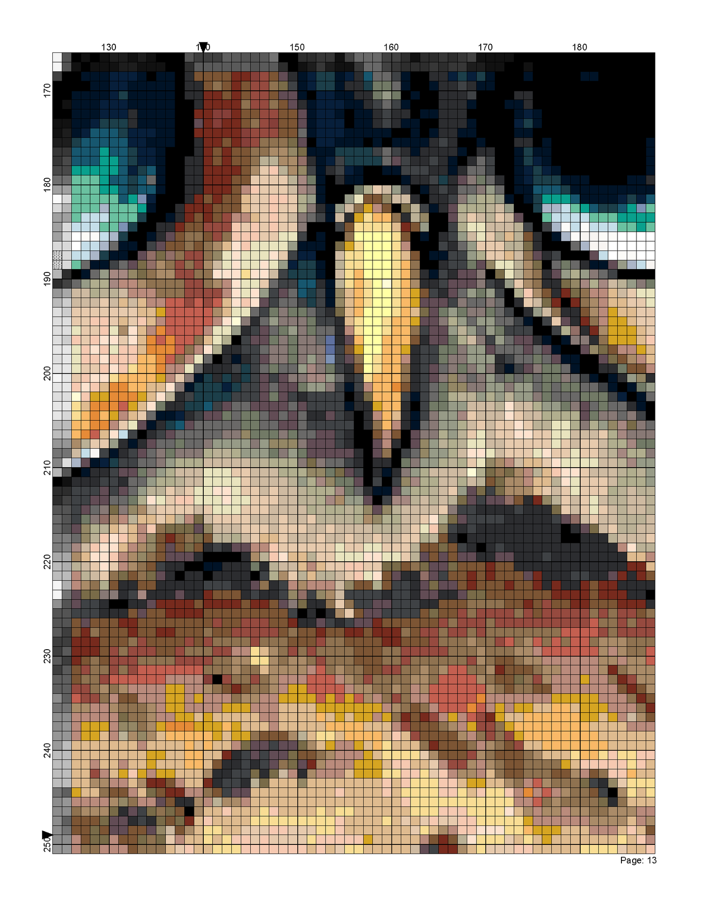 Owl and Coffee/ Counted Cross stitch Patterns/ Animals 158