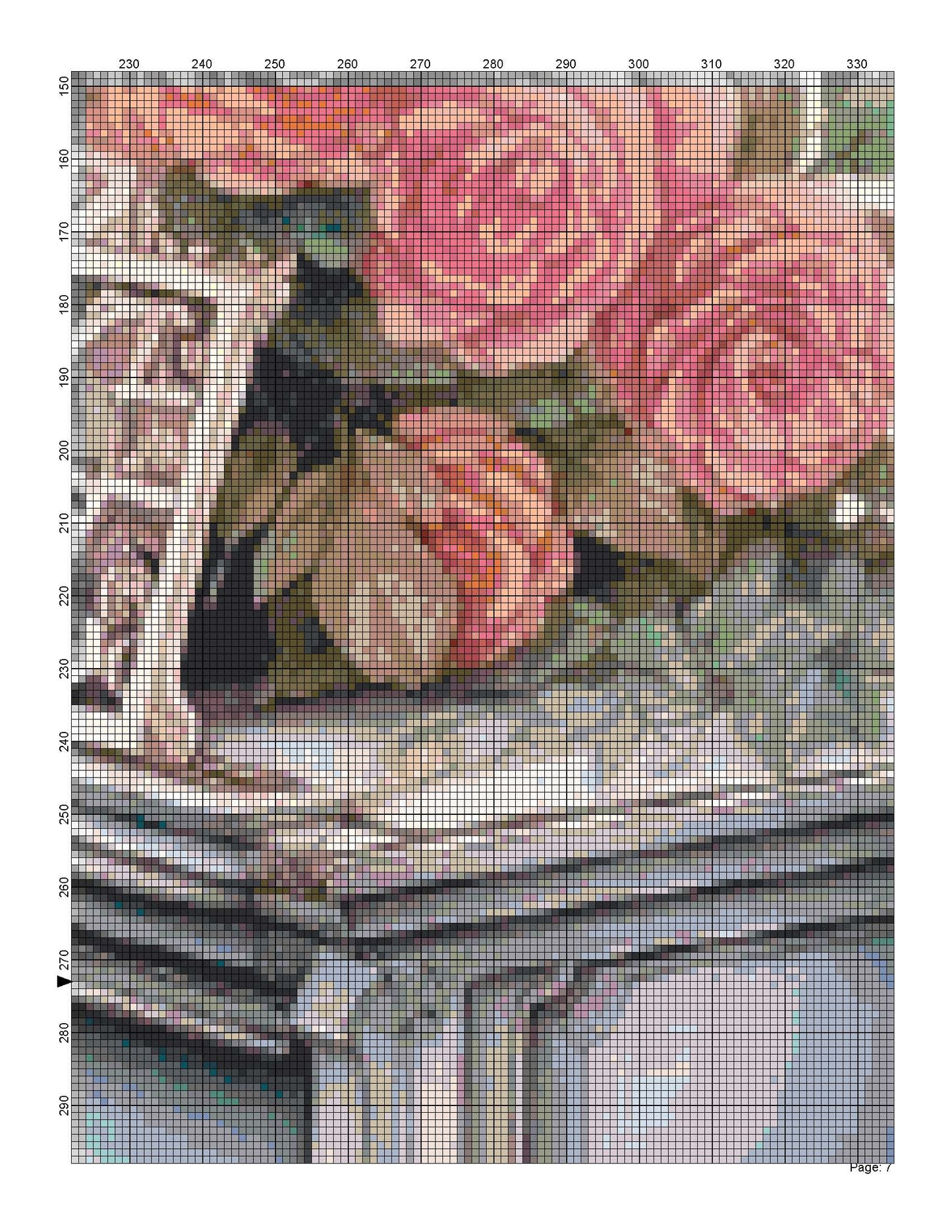 Counted Cross Stitch patterns/ Piano and Flowers/ Dream Home 97